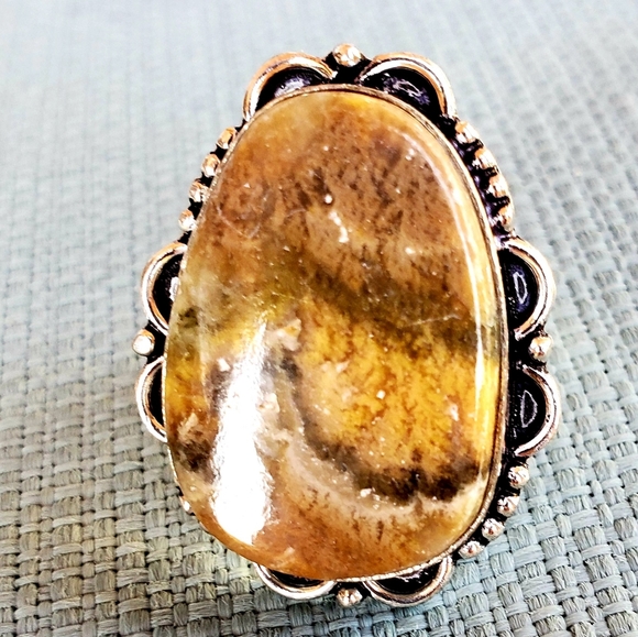 New Bumblebee Jasper 925 Silver Ring. - Picture 10 of 12